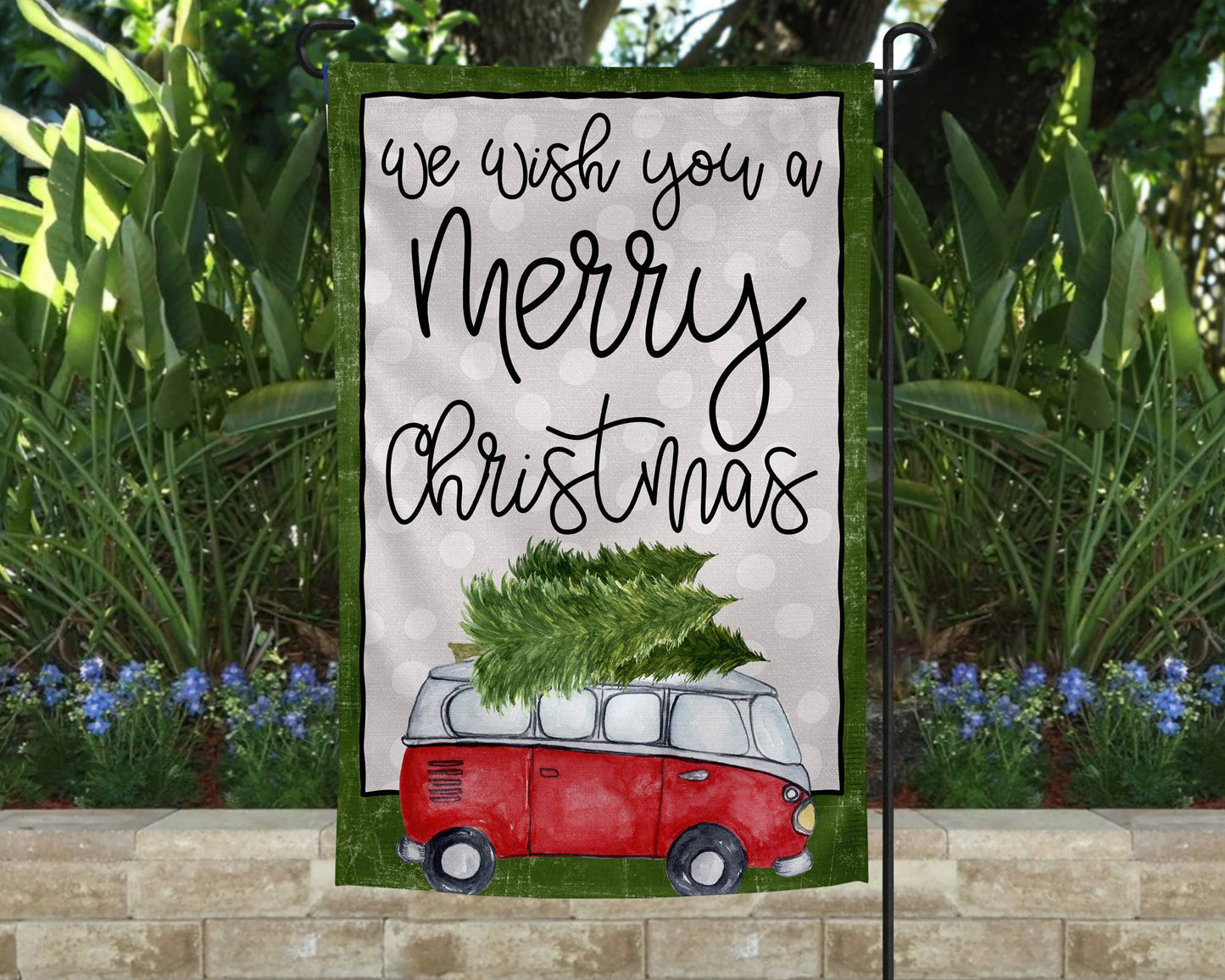 Garden Flag - We Wish You A Merry Christmas Decor
