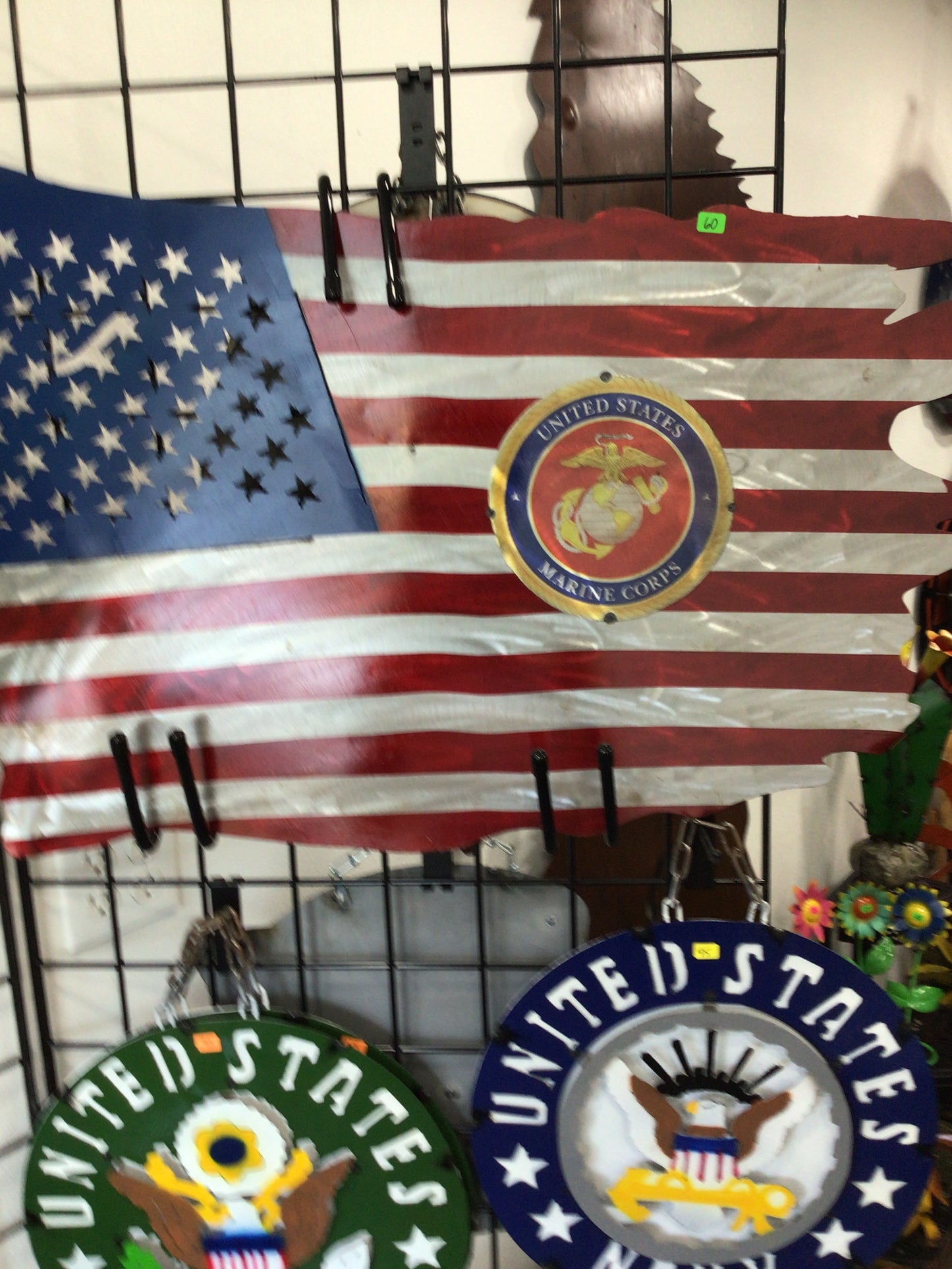 USA MARINE CORP FLAG SIGN