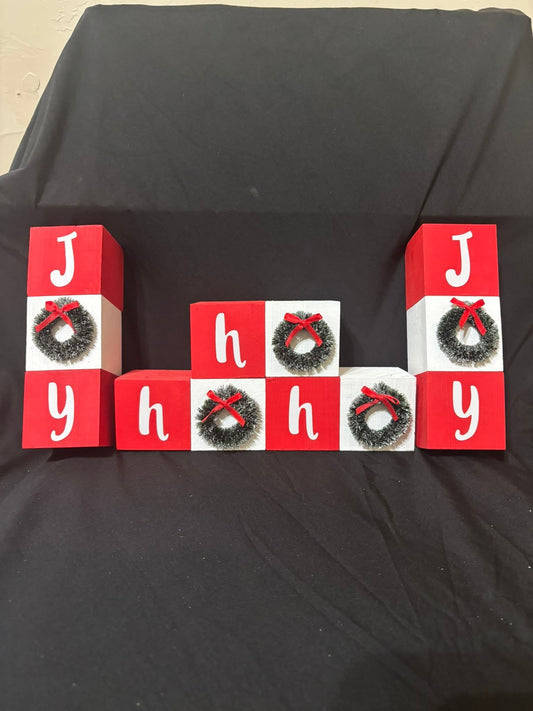 3 tile "JOY" Blocks