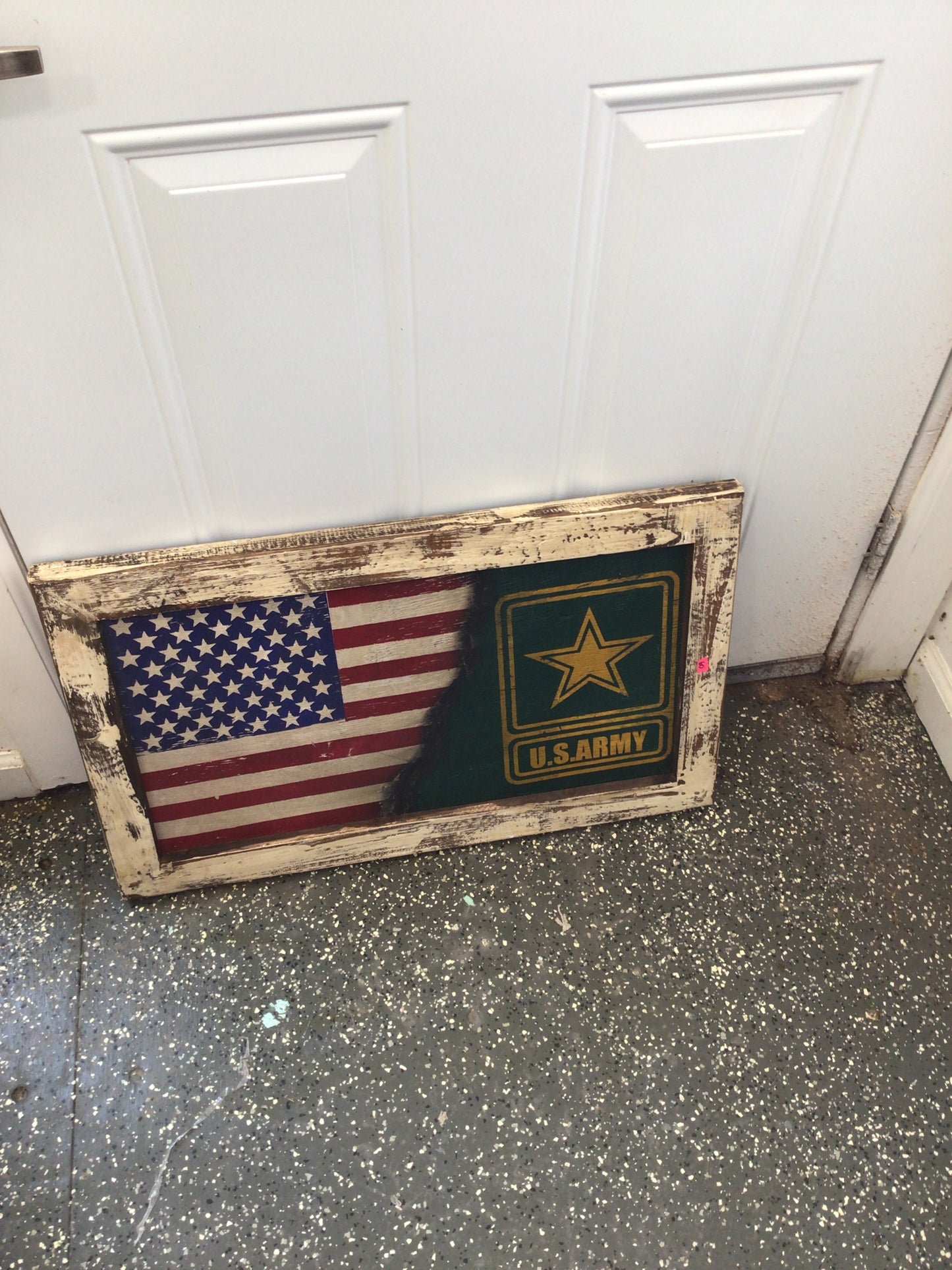 Army USA Flag wood