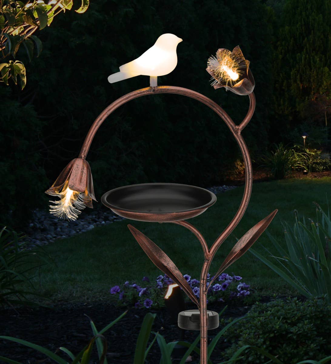 Illuminate Solar Birdfeeder Stake - Flowers