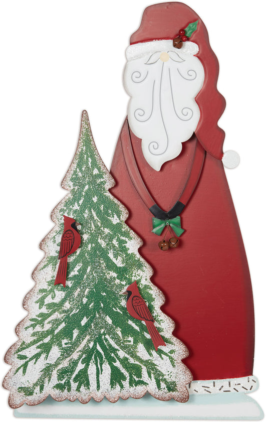 Santa & Cardinals Porch Sitter -