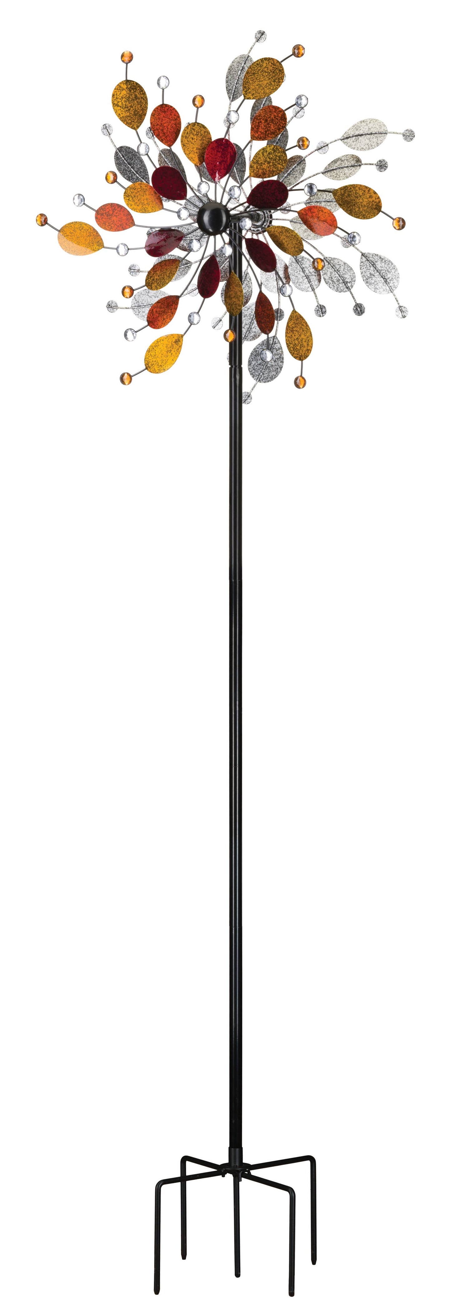 24" Rotating Wind Spinner - Jeweled Metallic