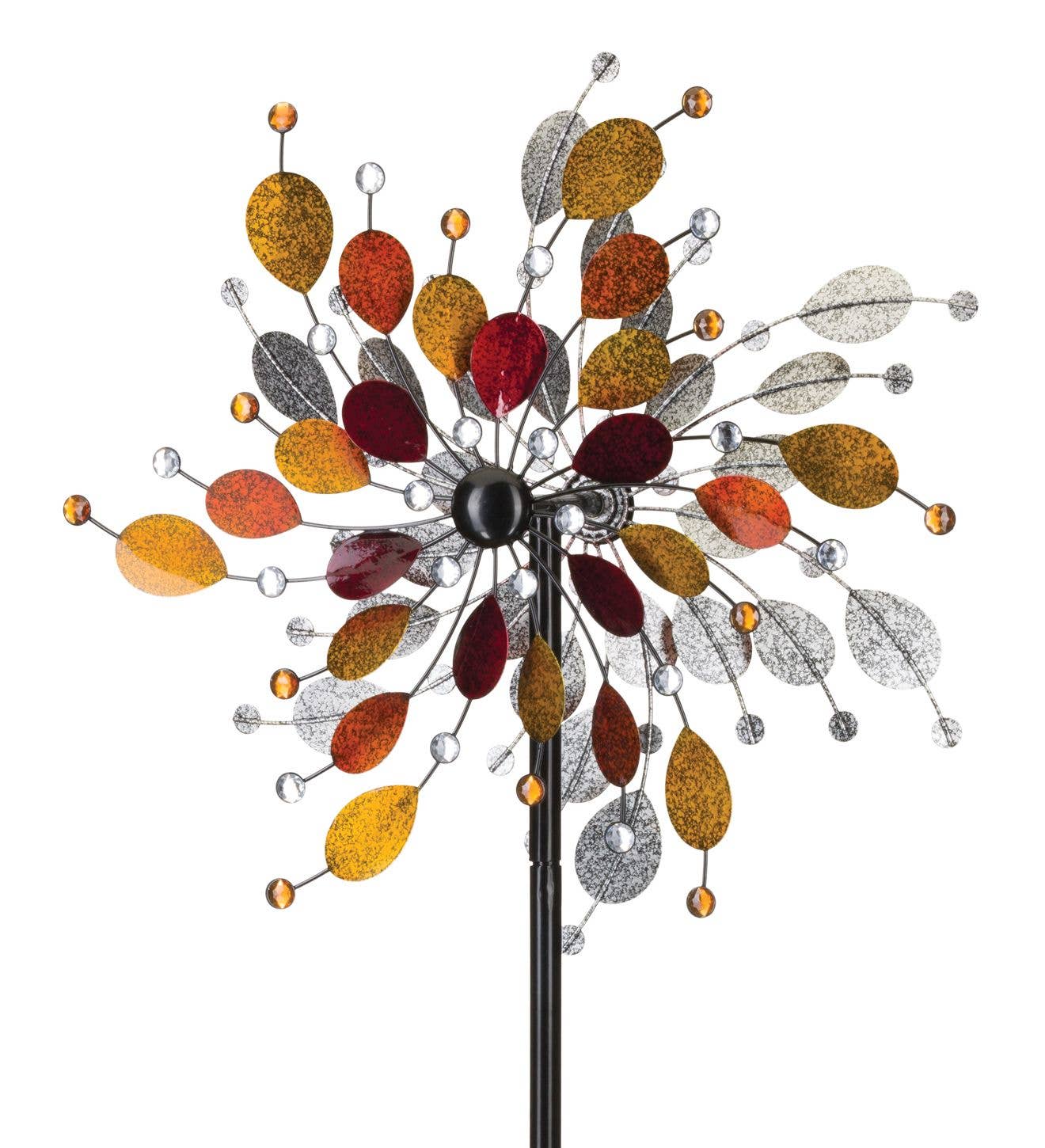 24" Rotating Wind Spinner - Jeweled Metallic