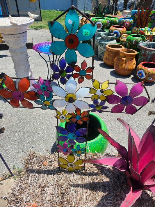 Flower Cross stake
