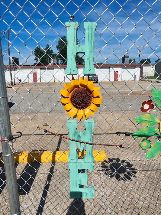 Home metal fence decor