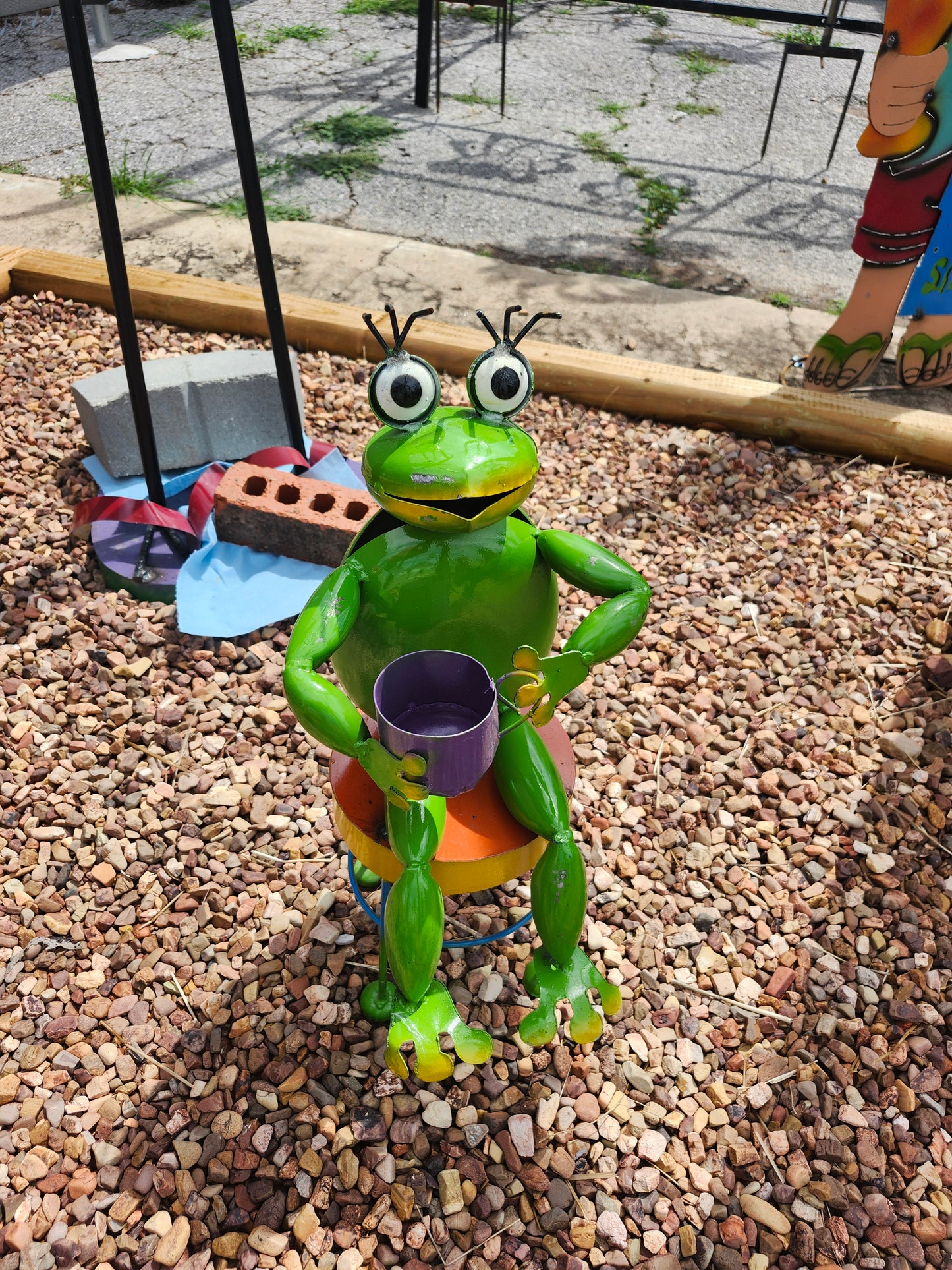 Setting Frog with cup